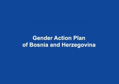 GENDER ACTION PLAN OF BOSNIA AND HERZEGOVINA 2018 – 2022