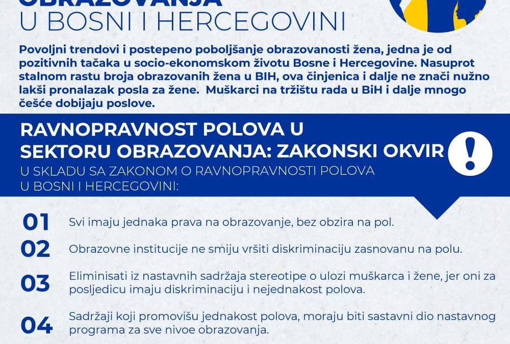 RAVNOPravnost spolova u oblasti obrazovanja u bosni i hercegovini
